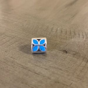 Pandora Blue Enamel Flower Charm